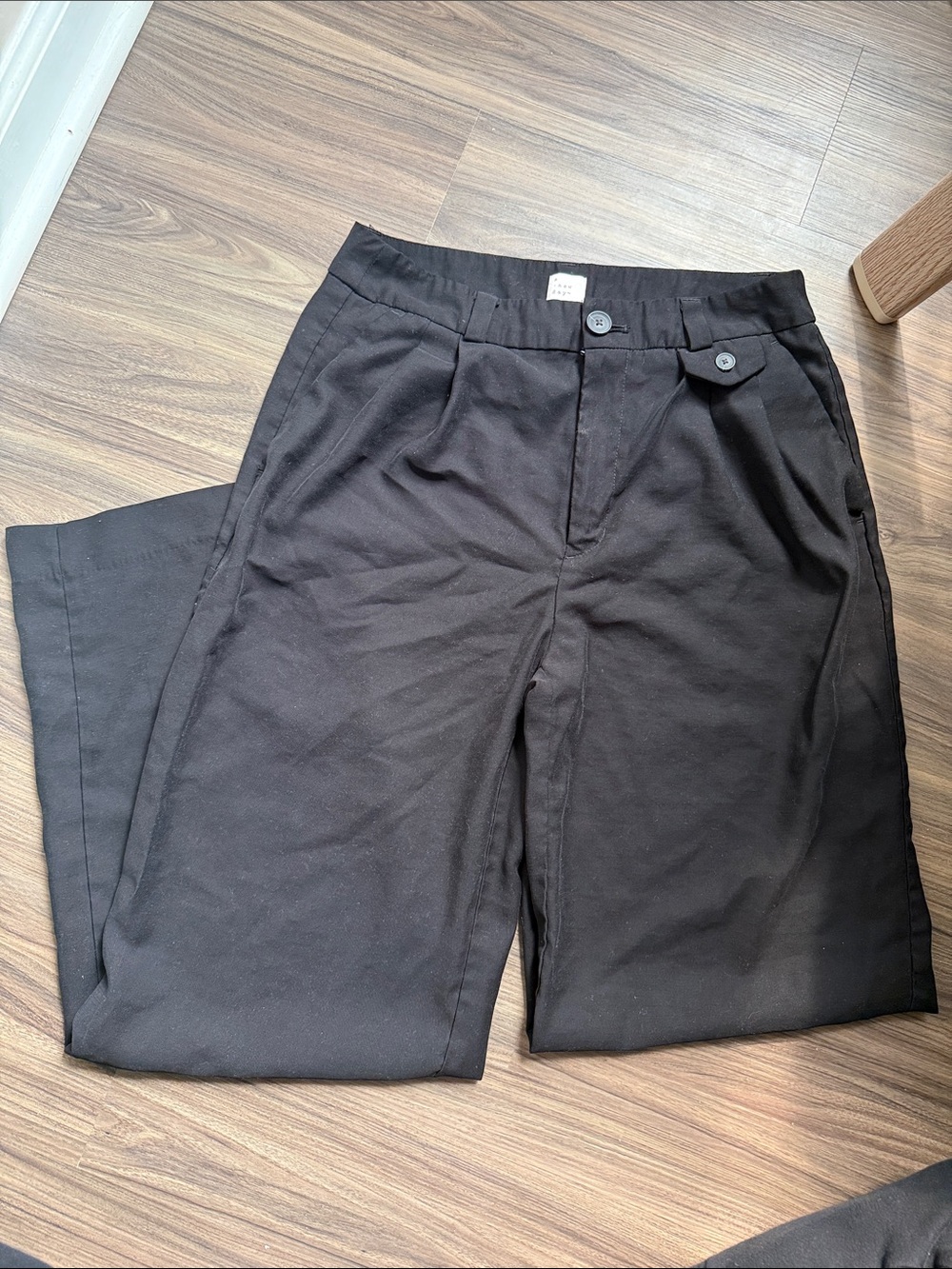 a new day Black Wide-Leg High-Rise Trousers